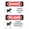 Signmission Safety Sign, OSHA Danger, 5" Height, Guard Dogs On Duty Bilingual Spanish OS-DS-D-35-VS-1286 - alternate 1
